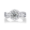 Nhẫn bạc nữ đính kim cương Moissanite Elfleda